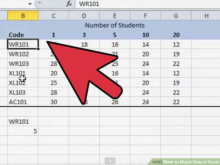 Image intitulée Match de Données dans Excel à l